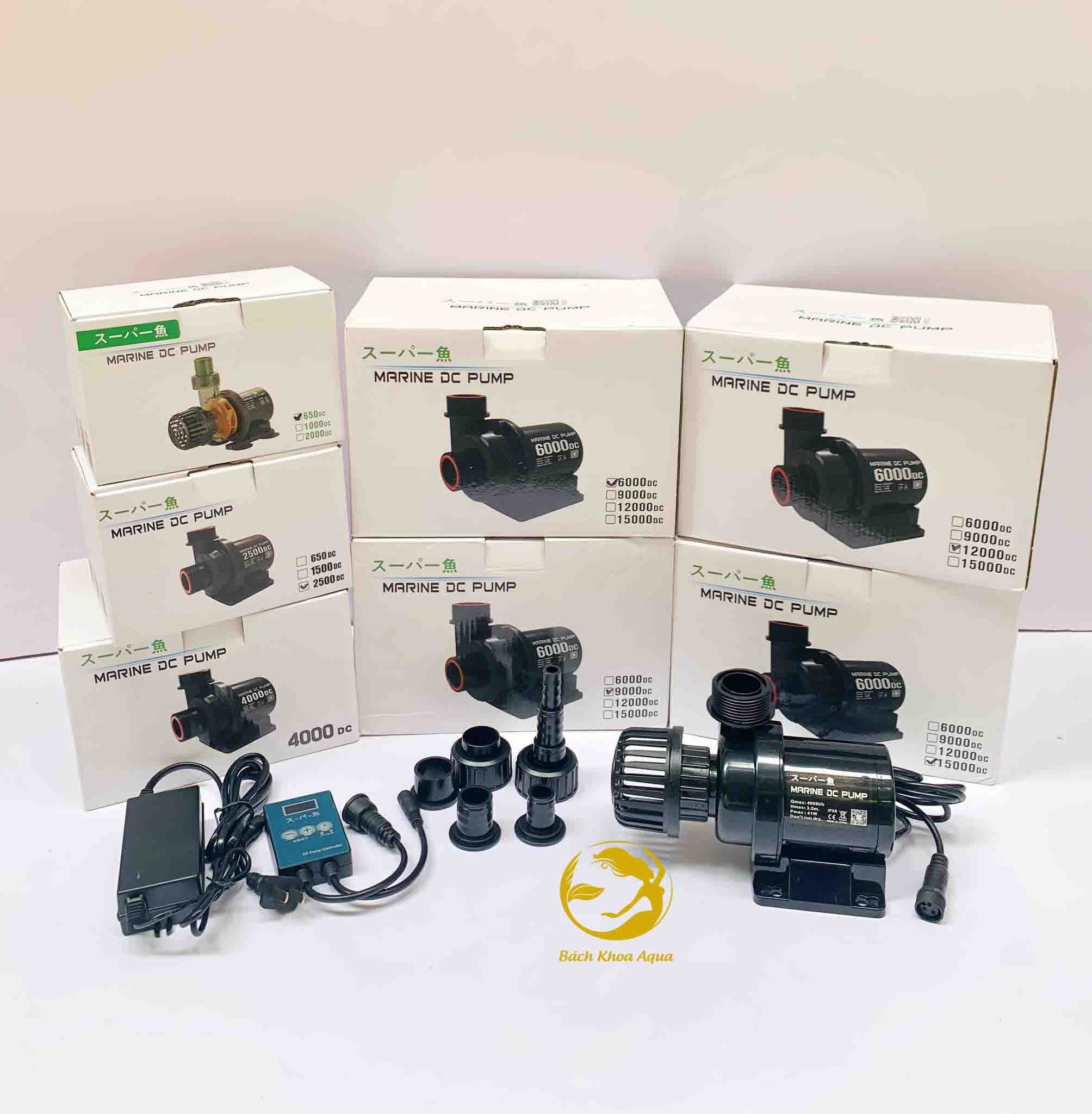 Máy bơm Marine DC24V chống giật có bảng điều khiển đủ công suất cho bể cá